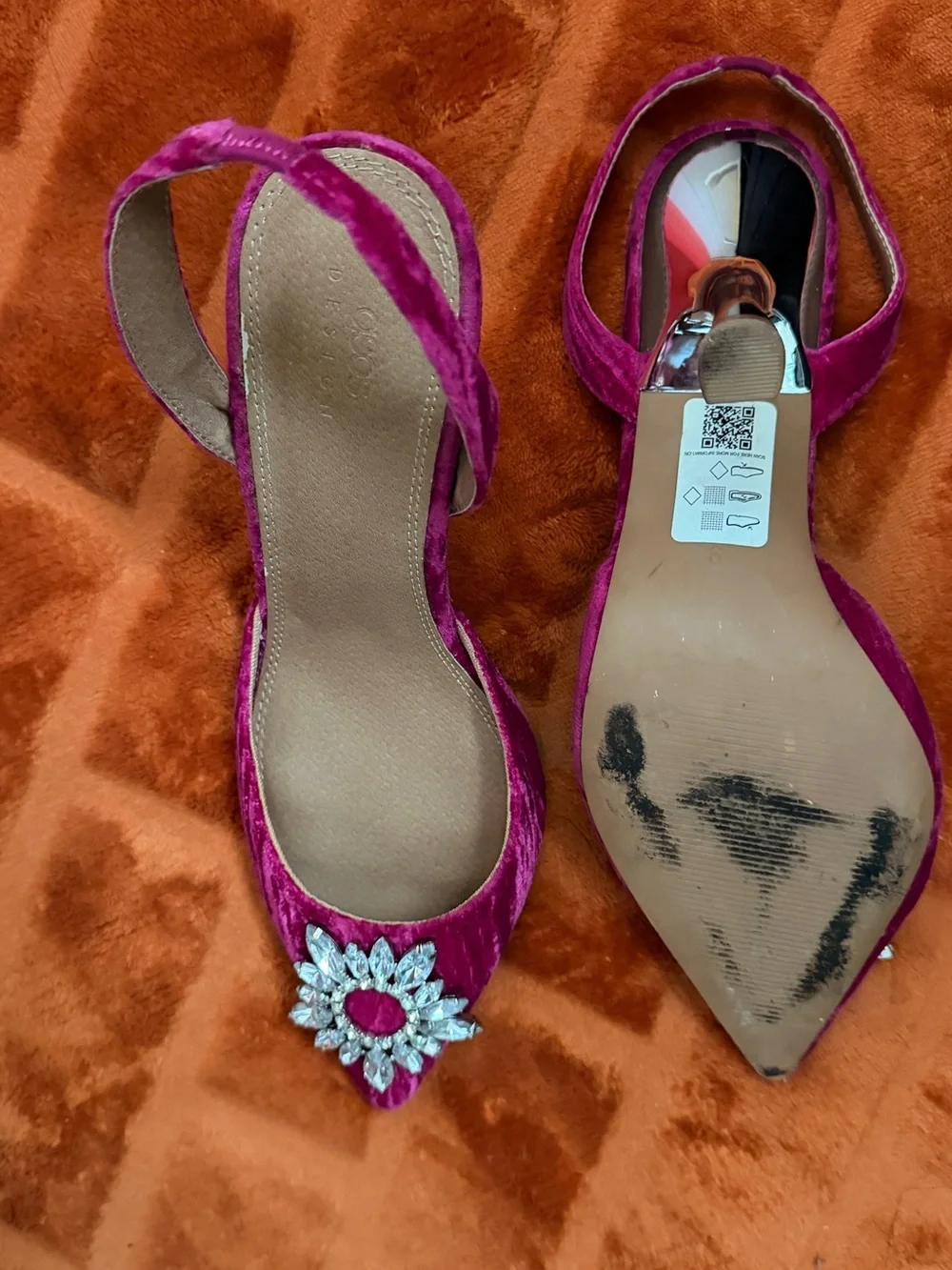 ASOS fuchsia velvet